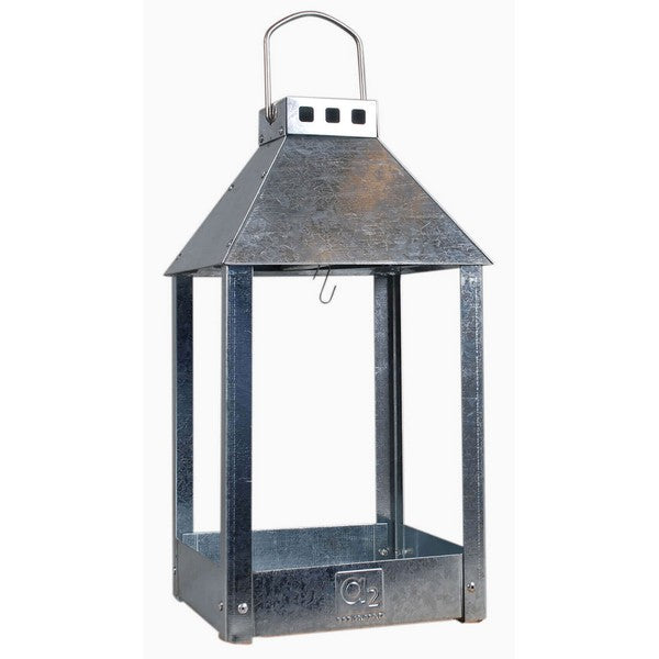 Galvaniseret Mini Birdy Eat Foderbræt L17xB17xH33,5 cm