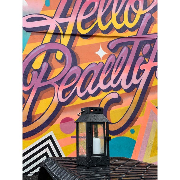 Sort Micro Small Lanterne L9,5xB9,5xH22 cm