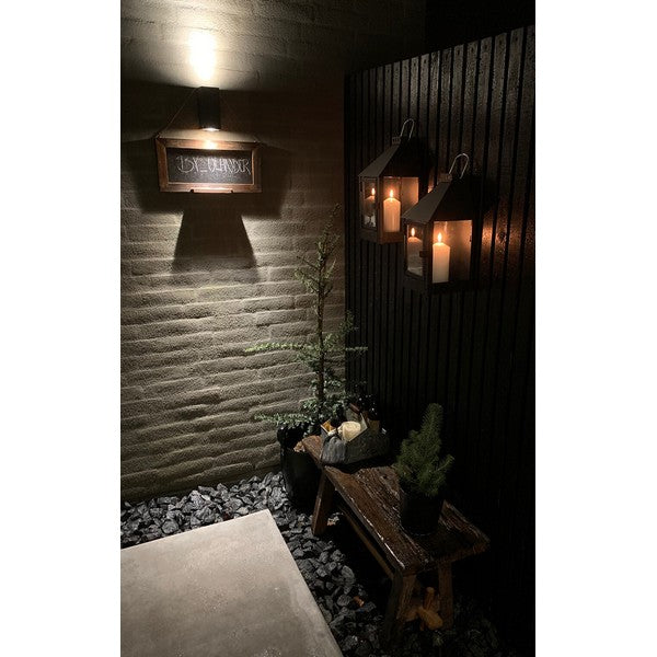 Sort Mini Væglanterne L17xB17xH36,5 cm