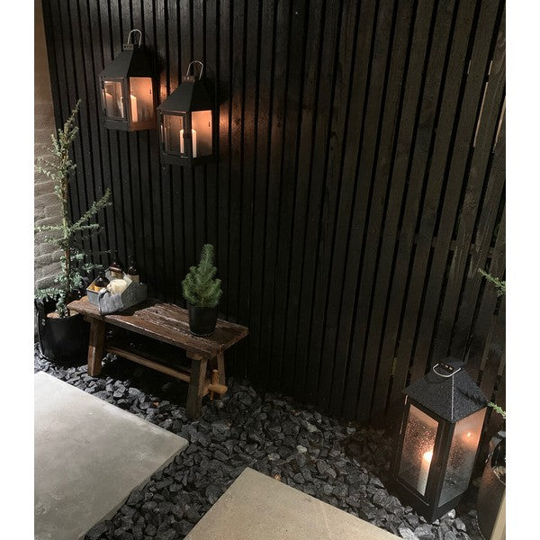 Sort Mini Væglanterne L17xB17xH36,5 cm