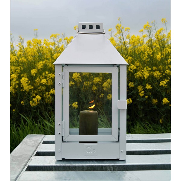 Hvid Mini Lanterne L17xB17xH33,5 cm