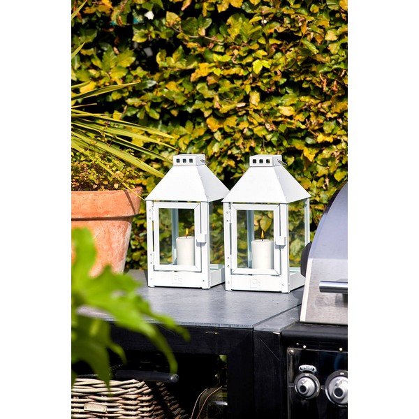 Hvid Mini Lanterne L17xB17xH33,5 cm