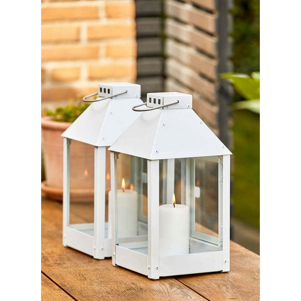 Hvid Mini Lanterne L17xB17xH33,5 cm