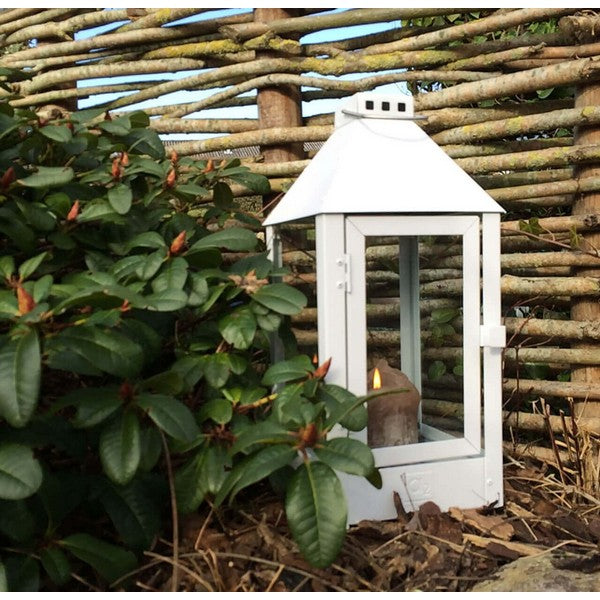 Hvid Midi Lanterne L19xB19xH42,5 cm