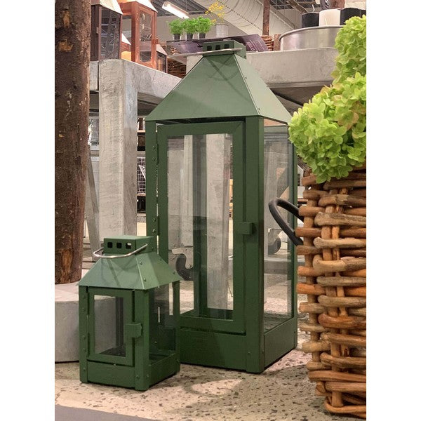 Olivengrøn Micro Lanterne L12,5xB12,5xH25 cm