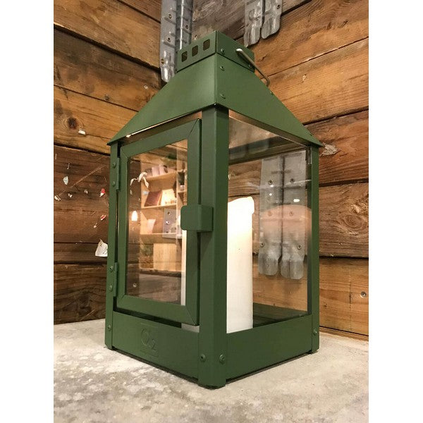 Olivengrøn Mini Lanterne L17xB17xH33,5 cm