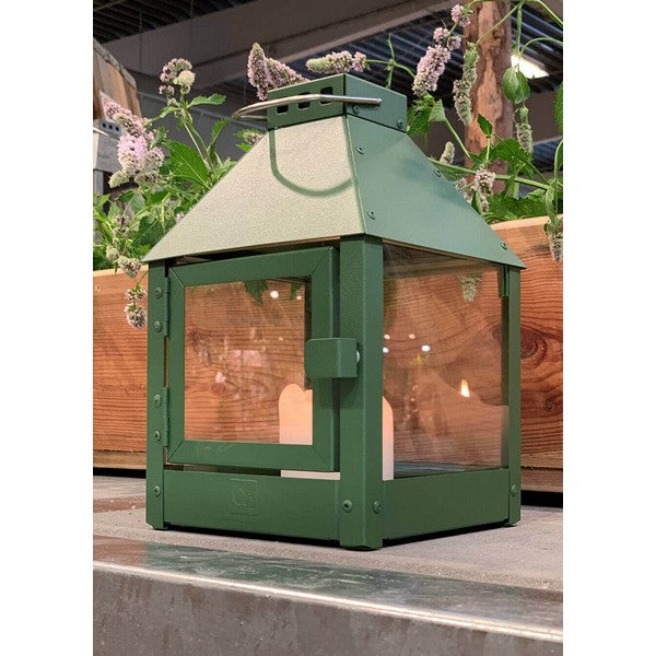 Olivengrøn Mini Quadro Lanterne L17xB17xH27,5 cm