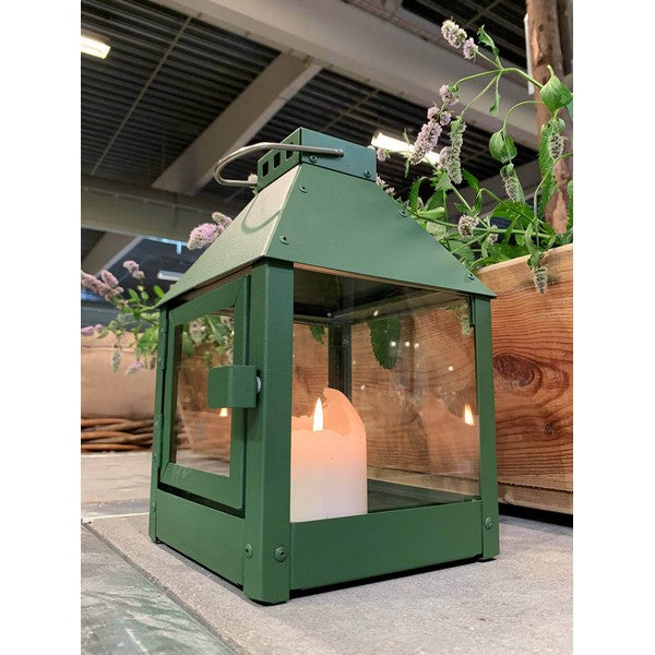 Olivengrøn Mini Quadro Lanterne L17xB17xH27,5 cm