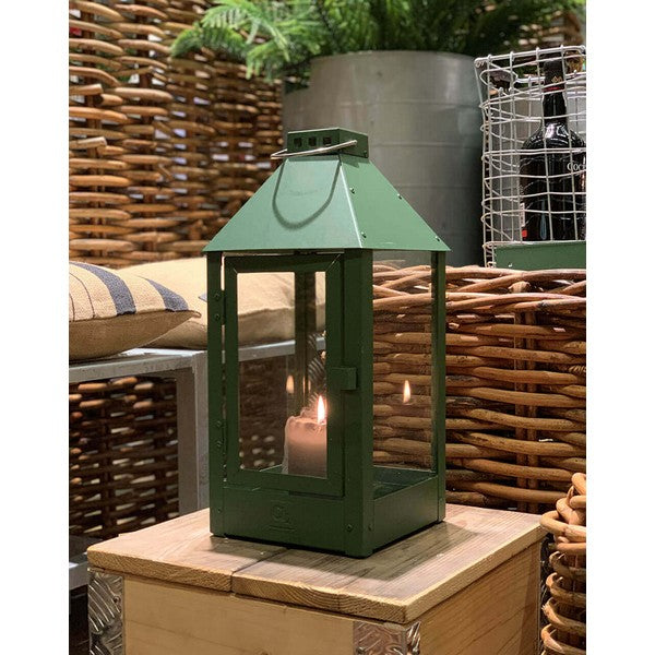 Olivengrøn Midi Lanterne L19xB19xH42,5 cm