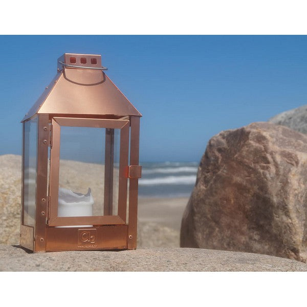 Kobber Mini Lanterne L17xB17xH33,5 cm