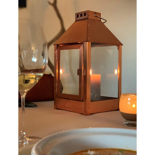 Kobber Mini Lanterne L17xB17xH33,5 cm
