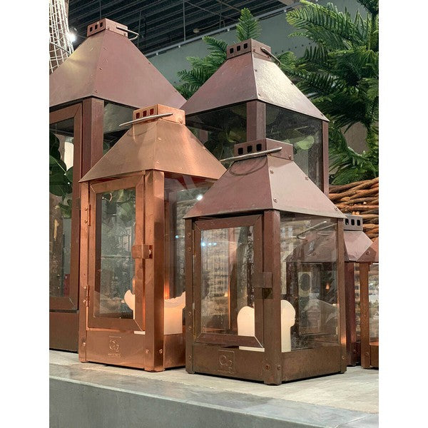 Kobber Midi Lanterne L19xB19xH42,5 cm