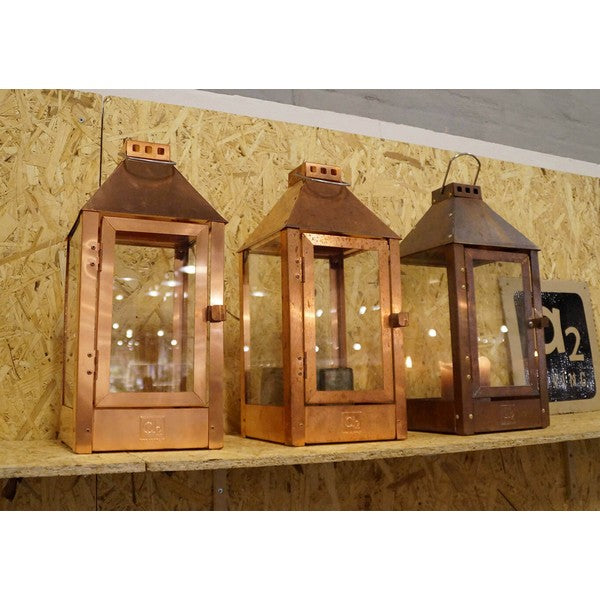 Kobber Midi Lanterne L19xB19xH42,5 cm