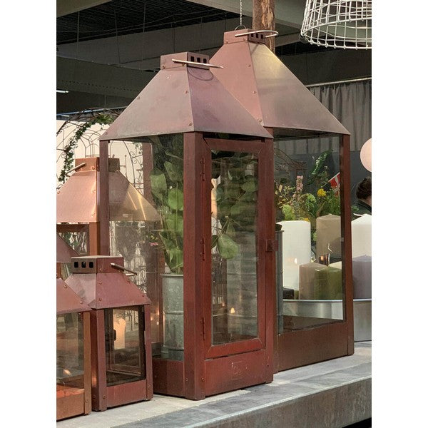 Kobber Maxi Lanterne L22,5xB22,5xH60 cm