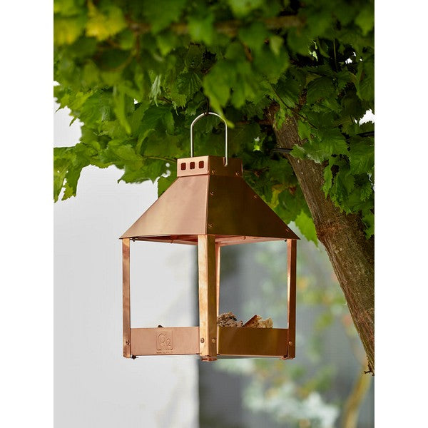 Kobber Mini Quadro Birdy Eat Foderbræt L17xB17xH27 cm