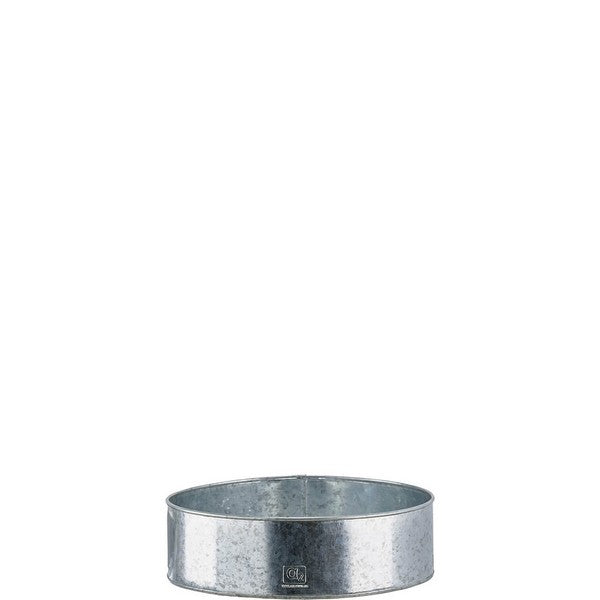 Galvaniseret Rund Plantebakke (sæt m/2 stk/2 str) Ø25-35xH9-10 cm