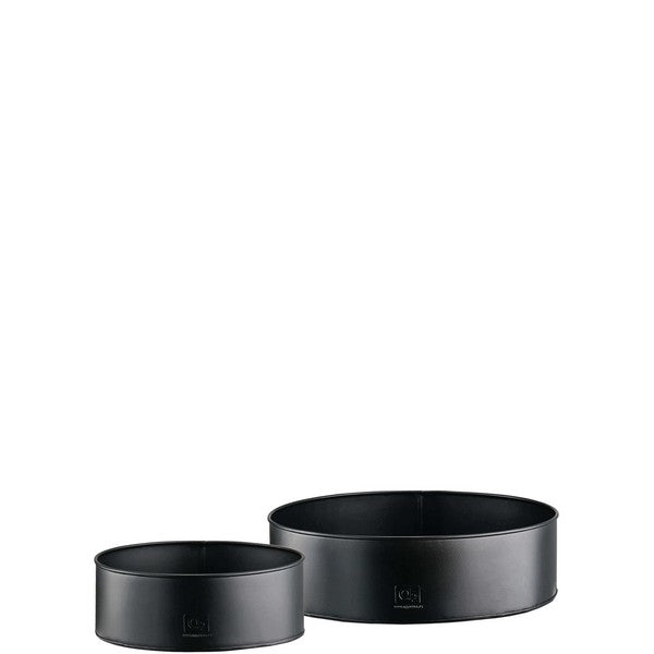 Sort Rund Plantebakke (sæt m/2 stk/2 str) Ø25-35xH9-10 cm