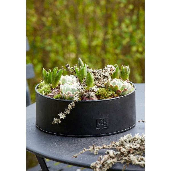 Sort Rund Plantebakke (sæt m/2 stk/2 str) Ø25-35xH9-10 cm