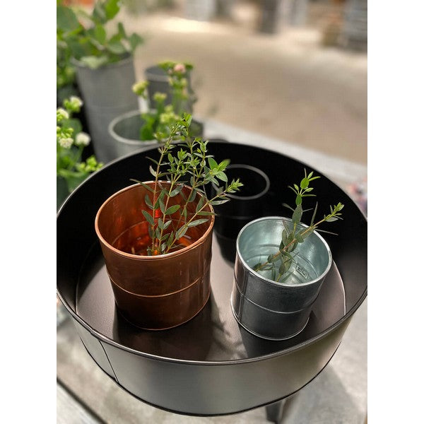 Sort Rund Plantebakke (sæt m/2 stk/2 str) Ø25-35xH9-10 cm