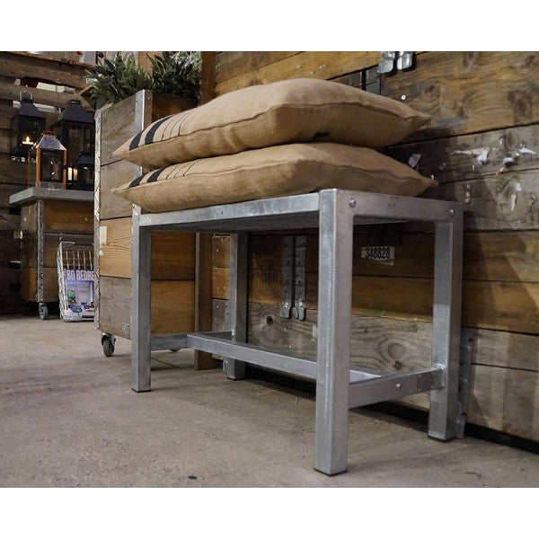Galvaniseret Havebænk 1 Sektion (Ben: 4 x 4 cm) L75xD35xH46 cm