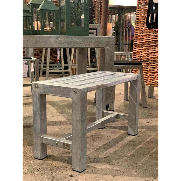 Galvaniseret Havebænk 1 Sektion (Ben: 6 x 6 cm) L79xD35xH46 cm