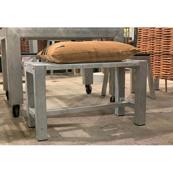 Galvaniseret Havebænk 1 Sektion (Ben: 6 x 6 cm) L79xD35xH46 cm