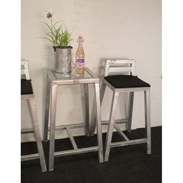 Galvaniseret Square Cafebord L50xB50xH80 cm