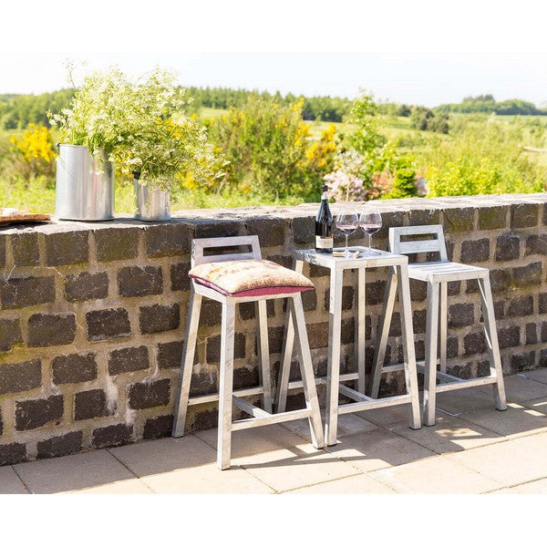 Galvaniseret Square Cafebord L50xB50xH80 cm