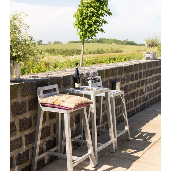 Galvaniseret Square Cafebord L50xB50xH80 cm