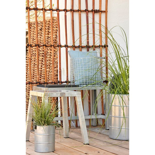 Galvaniseret Square Loungebord (sæt m/2 taburetter) L44xB44xH46 cm