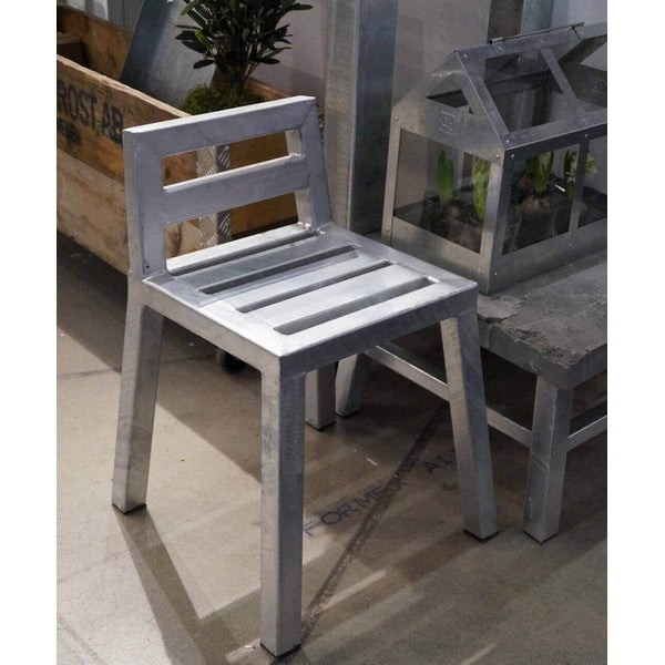 Galvaniseret Square Loungebord (sæt m/2 taburetter m rygl) L44xB44xH46 cm