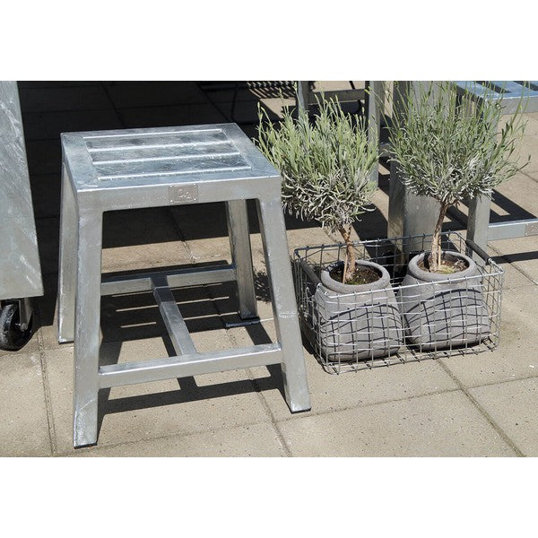 Galvaniseret Taburet L44xB44xH46 cm
