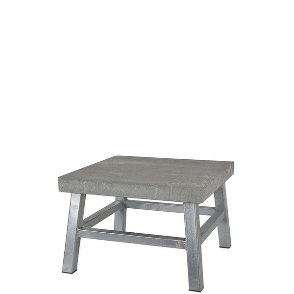 Galvaniseret Loungebord m betonflise L50xB50xH33 cm