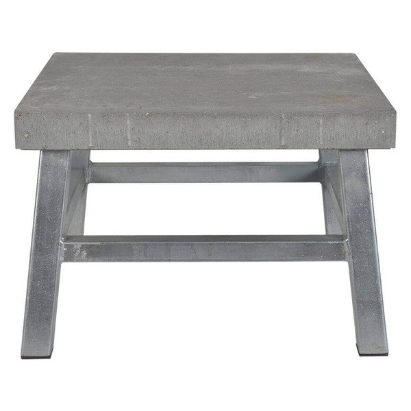 Galvaniseret Loungebord m betonflise (sæt m/2 taburetter m rygl) L50xB50xH33 cm