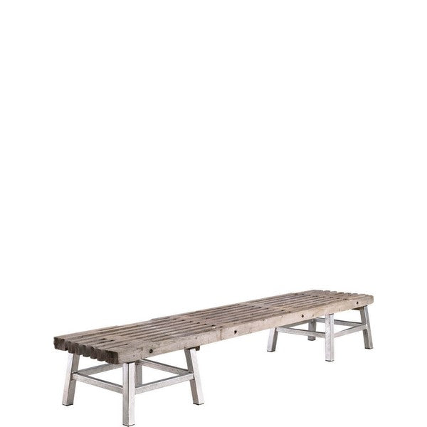 Tralle Bænk (m 2 x galv opsats) L220xB48xH33 cm
