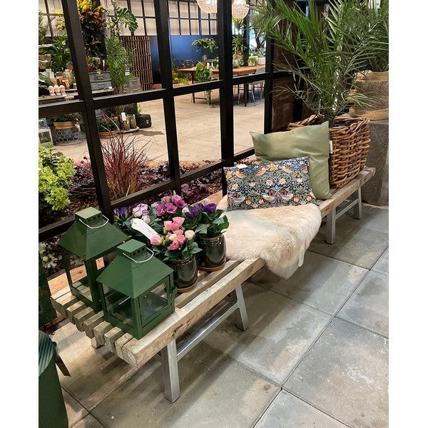 Tralle Bænk (m 2 x galv opsats) L220xB48xH33 cm