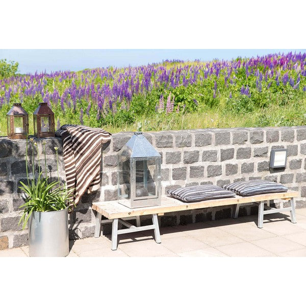 Tralle Bænk (m 2 x galv opsats) L220xB48xH33 cm