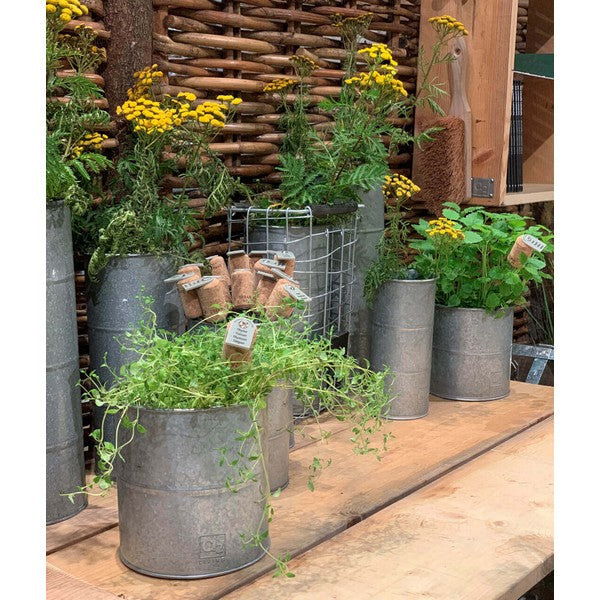 Galv Vase (sæt m/2 stk/2 str) Ø12-14xH20 cm