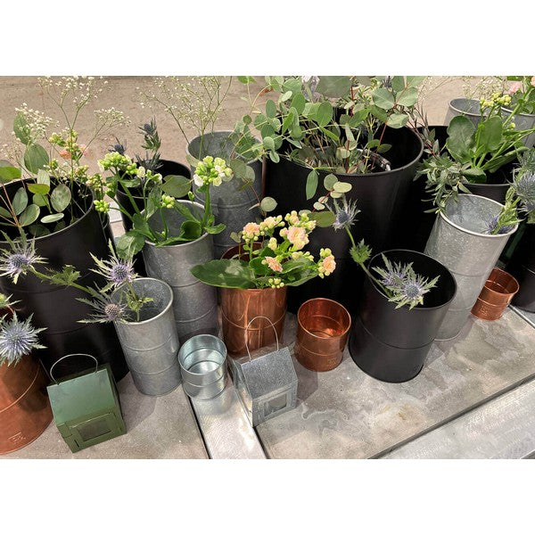 Galv Vase (sæt m/2 stk/2 str) Ø12-14xH20 cm