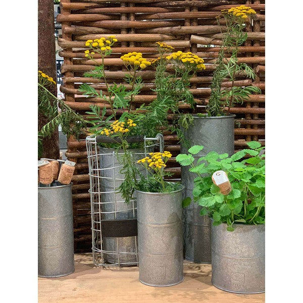 Galv Vase (sæt m/2 stk/2 str) Ø12-14xH20 cm