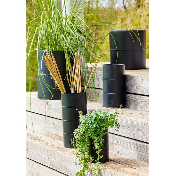 Sort Vase (sæt m/2 stk/2 str) Ø12-14xH20 cm
