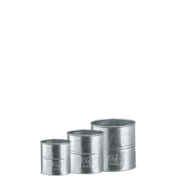 Galv Urtepotte (sæt m/3 stk/3 str) Ø8-12xH8-12 cm