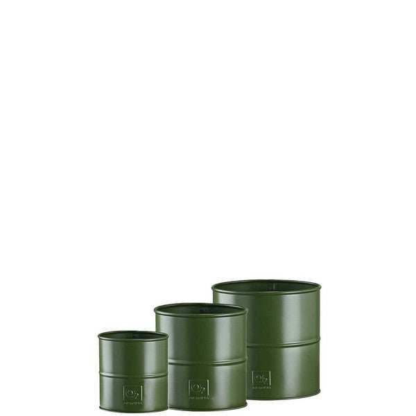 Olivengrøn Urtepotte (sæt m/3 stk/3 str) Ø8-12xH8-12 cm