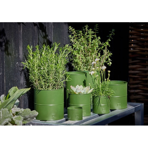 Olivengrøn Urtepotte (sæt m/3 stk/3 str) Ø8-12xH8-12 cm