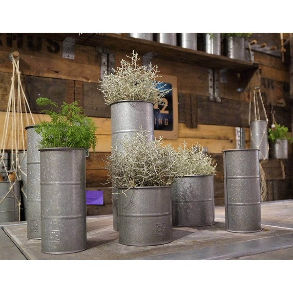 Galv Urtepotte (sæt m/6 stk/5 str) Ø8-16xH6-16 cm