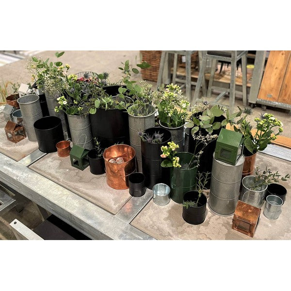 Sort Urtepotte (sæt m/6 stk/5 str) Ø8-16xH6-16 cm