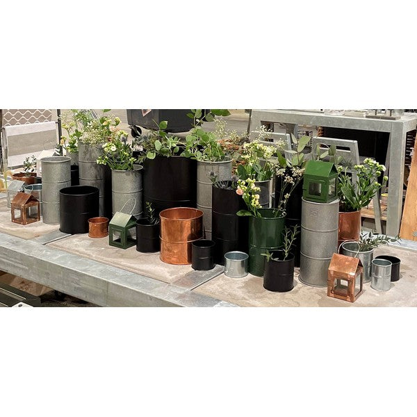 Kobber Urtepotte (sæt m/6 stk/5 str) Ø8-16xH6-16