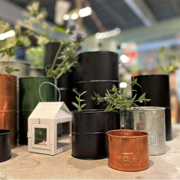 Kobber Urtepotte (sæt m/6 stk/5 str) Ø8-16xH6-16