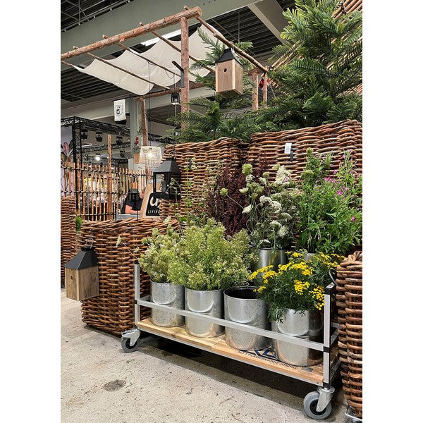 Galv Blomsterspand (sæt m/2 stk/2 str) Ø27-29xH28-35 cm