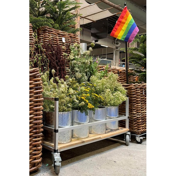 Galv Blomsterspand (sæt m/2 stk/2 str) Ø27-29xH28-35 cm